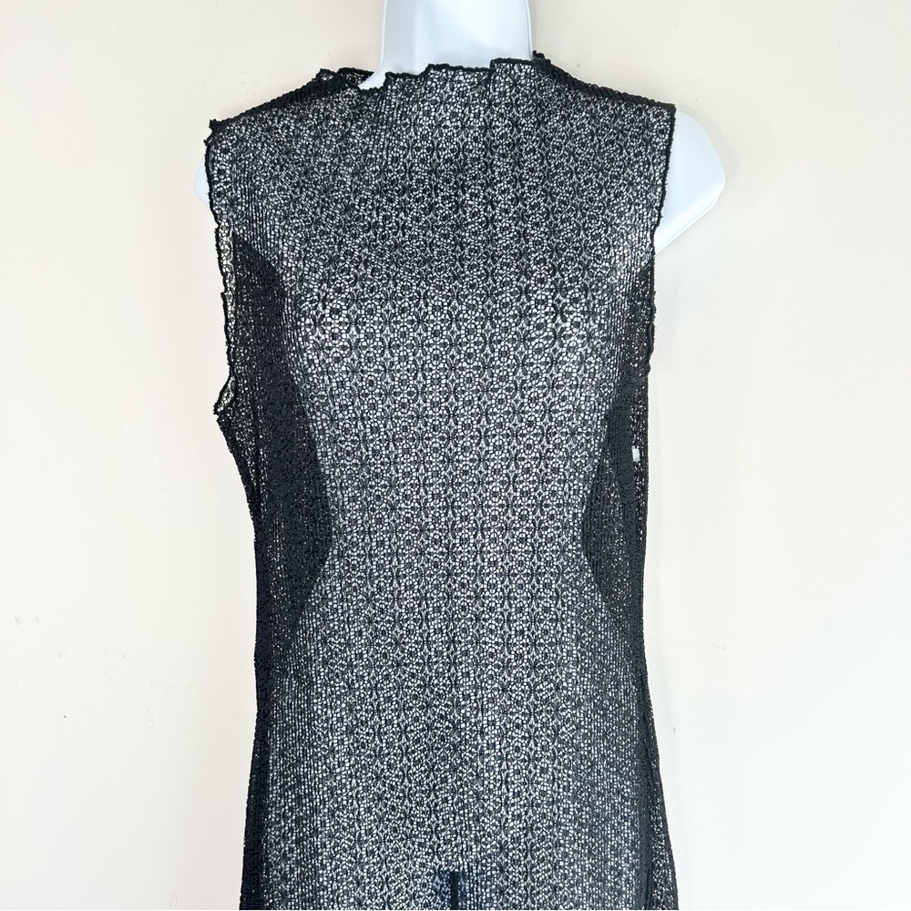 KEEPSAKE Womens Beach Cover Up Knit Mini Dress Black Medium festival boho chic - Picture 14 of 15